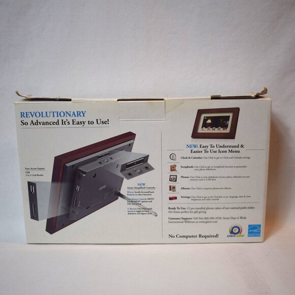 2010 GiiNii 7 Inch Digital Picture Frame GP-7AWP-1 No Computer Needed - Picture 4 of 4